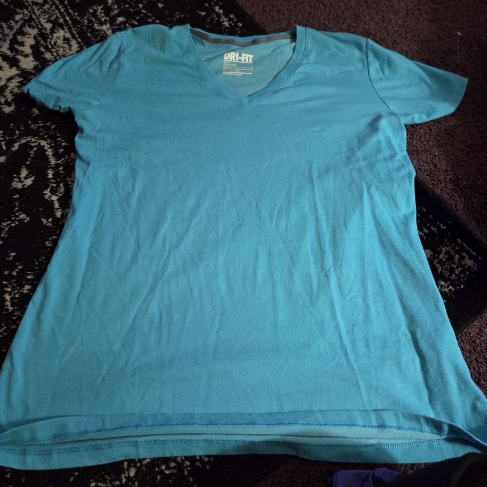 2 Shirts For Sale  Nike Turquoise And Reebok Performance Tee $10 Each